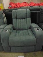 BROCKMAN Fabric recliner *DARK GRAPHITE