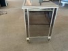 Antique 2 Drawers Mirrored Bedside Table with Silver Border x Ex Display - RRP $499 - Ex-Display - 2