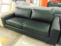 Crawford Leather Sofabed Lounge - Black
