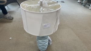 Boston Ceramic Lamp Blue/White - RRP $199 - Ex Display