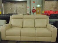 PORTMAN Leather 3 SEATER Lounge with electric recliner *IVO
