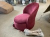26 x Saloon Velvet chair w/tassels dark red/gold wood leg, $149 RRP each - Ex Display - 2