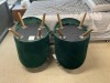 4 x Saloon Velvet chair w/tassels dark green/gold wood leg, $149 RRP each - Ex Display - 3