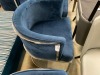&lsquo;ENIGMA&rsquo; Tub Chair, Blue Velvet Upholstery, Polished Chrome Legs & Frame, $899 RRP - Ex Display - 2
