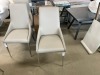 3x Dining Chair, Warm Grey PVC, Silver Legs, $299 RRP each - Ex Display