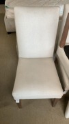 4x. &lsquo;SARAH&rsquo; Dining Chairs Grey Upholstery, Ghost Stain Legs, Australian Made, $499 RRP each - Ex Display