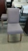 2x. &lsquo;SARAH&rsquo; Dining Chairs Dark Taupe Upholstery, Raw Oak Legs, High Back, $499 RRP each - Ex Display - 2