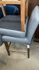 2x. &lsquo;SARAH&rsquo; Bar Stool, Grey PVC Leather, Light Oak Legs, Aust. Made, $599 RRP each - Ex Display - 2