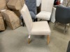 2x &lsquo;SARAH&rsquo; High Back Dining Chair, Taupe PVC Leather, Light Dak Legs, Aust. Made, $499 RRP each - Ex Display - 2