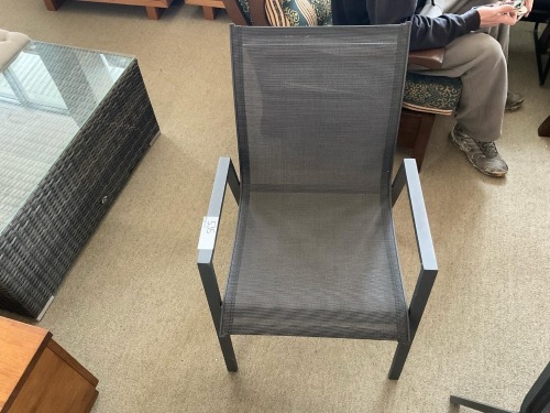 &lsquo;B-01-G&rsquo; Outdoor Chair W/Arms, Dark Grey, - Ex Display - RRP $199