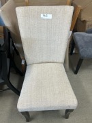 &lsquo;Allison&rsquo; Dining Chair Beige Linen Upholstery - RRP $199 - Ex-Display