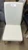 &lsquo;MONA&rsquo; Dining Chair, Brass Legs, Beige PVC Leather, Fluted Stitching At Back, $199 RRP - Ex Display