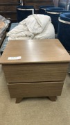&lsquo;COCO&rsquo; 2 Drawer Bedside Chest, Tasmanian Oak, Light Ghost Stain, Aust. Made, $1199 RRP - Ex Display
