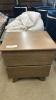 &lsquo;COCO&rsquo; 2 Drawer Bedside Chest, Tasmanian Oak, Light Ghost Stain, Aust. Made, $1199 RRP - Ex Display