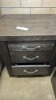 2x. LV 3 Drawer Bedsides Dark Ghost, $499 RRP - Ex Display