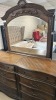 Monga & Drawers Dresser With Mirror Monza 5 Drawer High Chest Walnut Veneek, $2999 RRP - Ex Display - 3