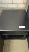 2x. Cane 1 Drawer Bedside Black Timber Veneer, $799 RRP - Ex Display