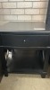 2x. Cane 1 Drawer Bedside Black Timber Veneer, $799 RRP - Ex Display - 2