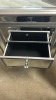 3 Drawer Mirror Bedside Chest, Silver Trim, 2 Handles missing, $399 RRP - Ex Display - 3