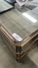 3 Drawer Bedside Chest, Antique Mirror Finish, Aged Brass Trim, Handles Missing, $449 RRP - Ex Display - 3