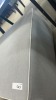 Aussie Made Hampton Ottoman Light Grey/White Trim Fabric 800mmX800mm, $499 RRP - Ex Display - 3