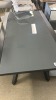Melody Lounge Table Charcoal Metal Frame Glads Top, 1400X800X650mm, $349 RRP - Ex Display