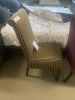 &lsquo;Michelle&rsquo; Dining Chair, Black/Gold Stripe Upholstery, Chocolate Legs, $599 RRP - Ex Display - 2
