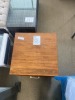 1 Drawer Low-Line Bedside Chest, Solid Timber, Warm Oak, Silver Trim + Handle 640Wx625L mm, $199RRP - Ex Display