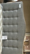 &lsquo;Vivienne&rsquo; Queen Bed Pinch Stitch Detail, Grey Upholstery RRP $699 - Ex Display