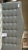 &lsquo;Vivienne&rsquo; Queen Bed Pinch Stitch Detail, Grey Upholstery RRP $699 - Ex Display