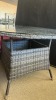 &lsquo;JASPER&rsquo; Indoor/Outdoor Dining Table, around Brown Base, Clear Glass Top, 1100mm, $499 RRP - Ex Display - 2