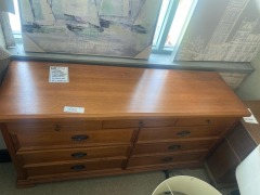 Aust. Made &lsquo;MYSTERE&rsquo; Solid Timber 9 Piece Dressing Table, 1500mm Tasmanian Dak, $2899 RRP, Stain: Smoked Ash - Ex Display