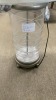 Sydney Lamp Antique Silver Glass Base/White Shade - RRP $299 - Ex-Display - 3