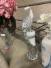 Full_refund*Peacock Figurine White/Silver/Green, $79.99 RRP - Ex Display - 2
