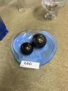 Vase & Plate - Blue, $129 RRP - Ex Display