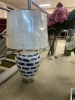 Visual Lamp Ceramic White/Blue, $149 RRP - Ex Display - 3