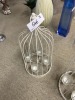 2x. Bird Cage Tea Light Holder, $149 RRP each - Ex Display