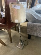 Sienna Lamp Matt Silver/Latte - RRP $249 - Ex-Display