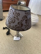 Lamp Matt Silver/Brown - RRP $49.99 - Ex-Display