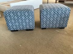 2x Square Ottoman - Ex Display - RRP $149 Each