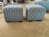 2x Square Ottoman - Ex Display - RRP $149 Each - 3