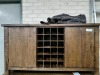 Cube Buffet, Distressed Timber Walnut Cabinet, 2 Door + Wine Cabinet 1600mm RRP $1199 - Ex Display