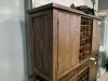 Cube Buffet, Distressed Timber Walnut Cabinet, 2 Door + Wine Cabinet 1600mm RRP $1199 - Ex Display - 2