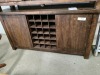 Cube Buffet, Distressed Timber Walnut Cabinet, 2 Door + Wine Cabinet 1600mm RRP $1199 - Ex Display