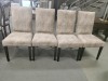Set of 4 x Sarah Chair Cream Fabric/Brown Timber Legs RRP $2398 - Ex Display