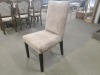 Set of 4 x Sarah Chair Cream Fabric/Brown Timber Legs RRP $2398 - Ex Display - 2