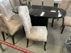 Jade Feature Chair Button Back, Oyster Velvet/Brown Timber Legs RRP $399 - Ex Display - 2