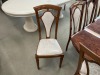 Sienna 11 Piece Italian Made Dining Suite 2000mm x 1000mm Off White Fabric/Brown Gloss Finish RRP $4999 - Ex Display - 4