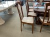 Sienna 11 Piece Italian Made Dining Suite 2000mm x 1000mm Off White Fabric/Brown Gloss Finish RRP $4999 - Ex Display - 5