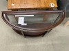 Casa Console Walnut Timber/Glass Insert 1320mm wide RRP $1999 - Ex Display - 2